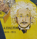 Portraet A. Einsteins an der EastSideGallery